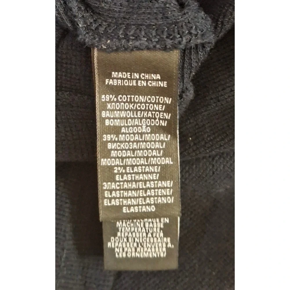 Ralph Lauren Henley Shirt Mens XL Navy Blue Long Sleeve Cotton Modal Stretch